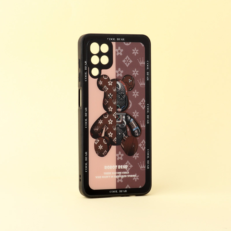 قاب پشت گلسی Robot Bear محافظ لنزدار Samsung Galaxy A12
