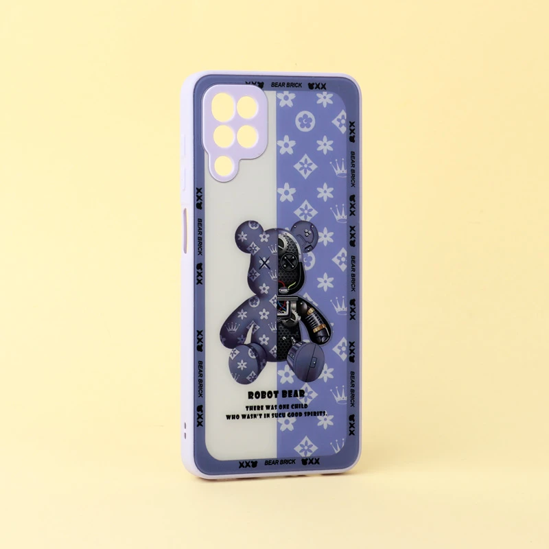 قاب پشت گلسی Robot Bear محافظ لنزدار Samsung Galaxy A12