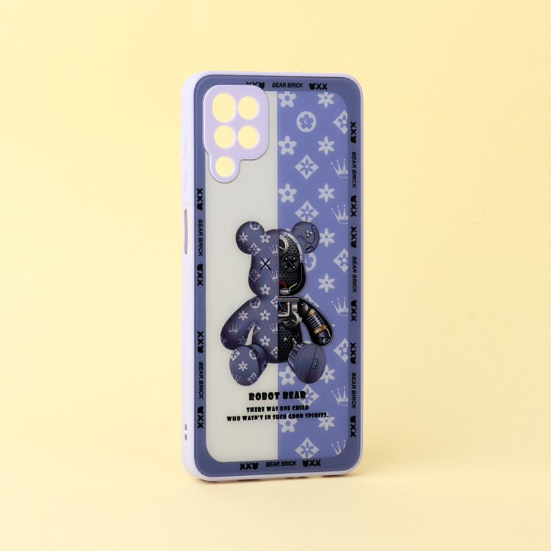 قاب پشت گلسی Robot Bear محافظ لنزدار Samsung Galaxy A12