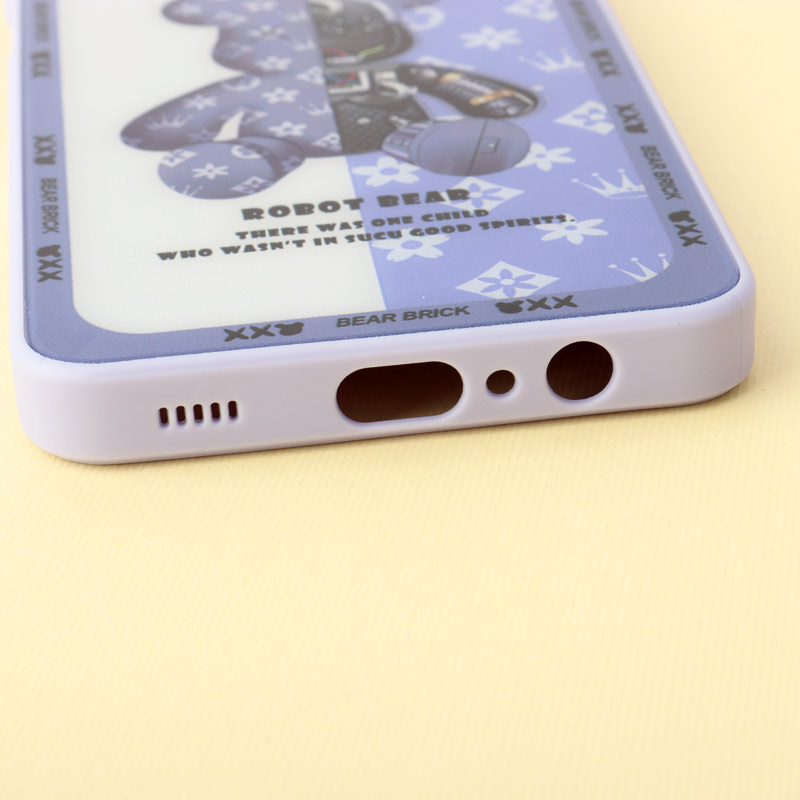 قاب پشت گلسی Robot Bear محافظ لنزدار Samsung Galaxy A12
