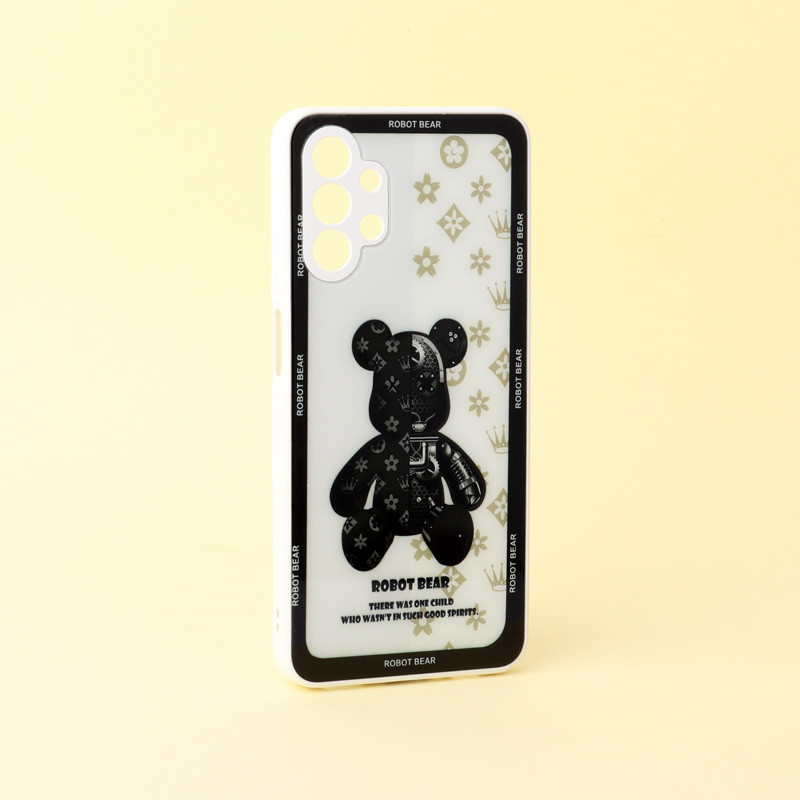 قاب پشت گلسی Robot Bear محافظ لنزدار Samsung Galaxy A13 4G
