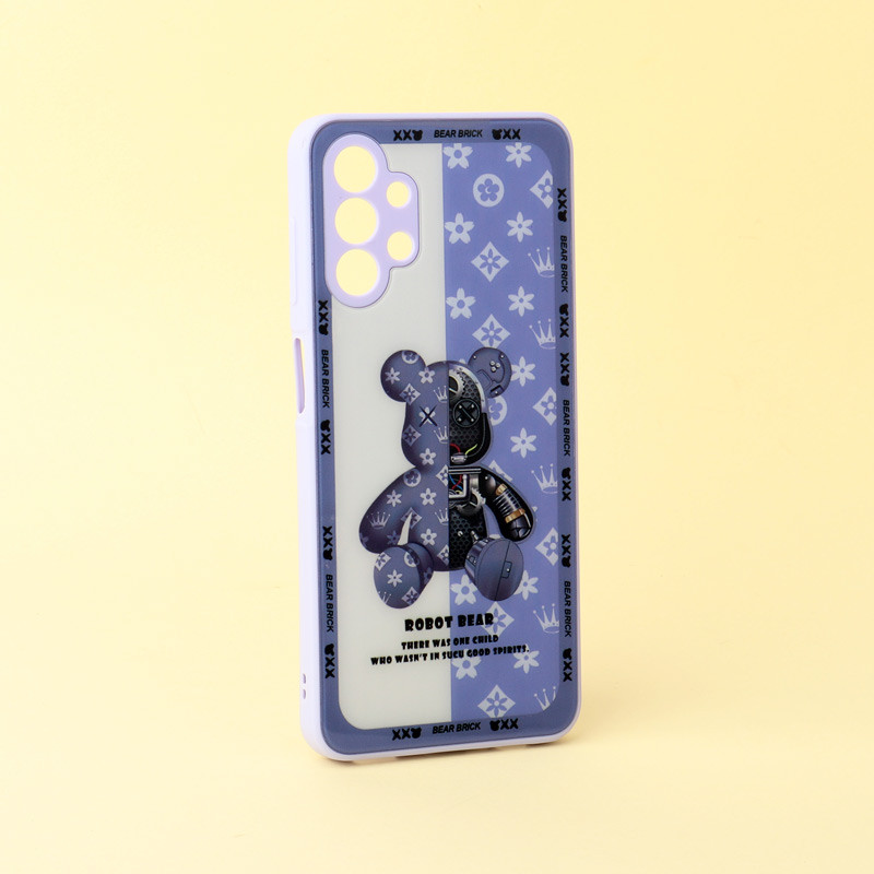 قاب پشت گلسی Robot Bear محافظ لنزدار Samsung Galaxy A13 4G