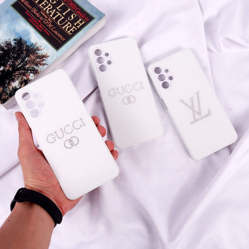 قاب PVD نگین دار Ipefet محافظ لنزدار Samsung Galaxy A13 سفید
