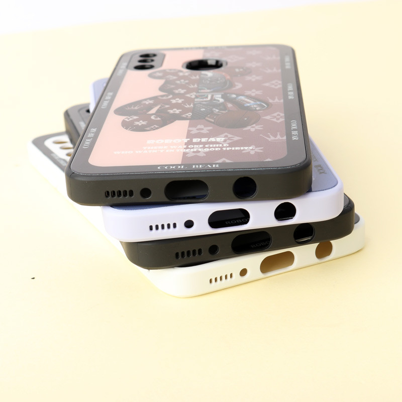 قاب پشت گلسی Robot Bear محافظ لنزدار Samsung Galaxy A20 / A30
