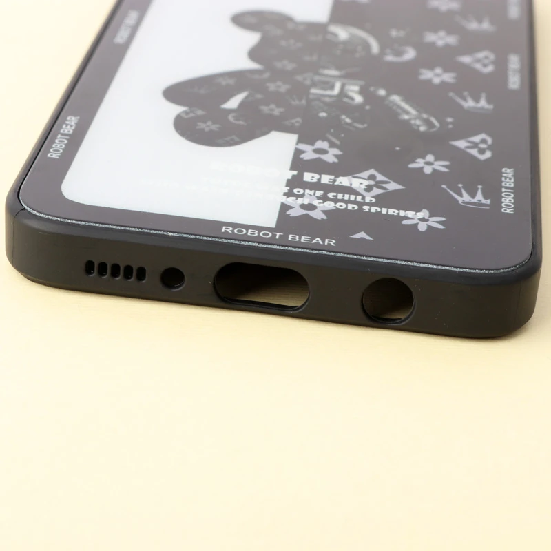 قاب پشت گلسی Robot Bear محافظ لنزدار Samsung Galaxy A20 / A30