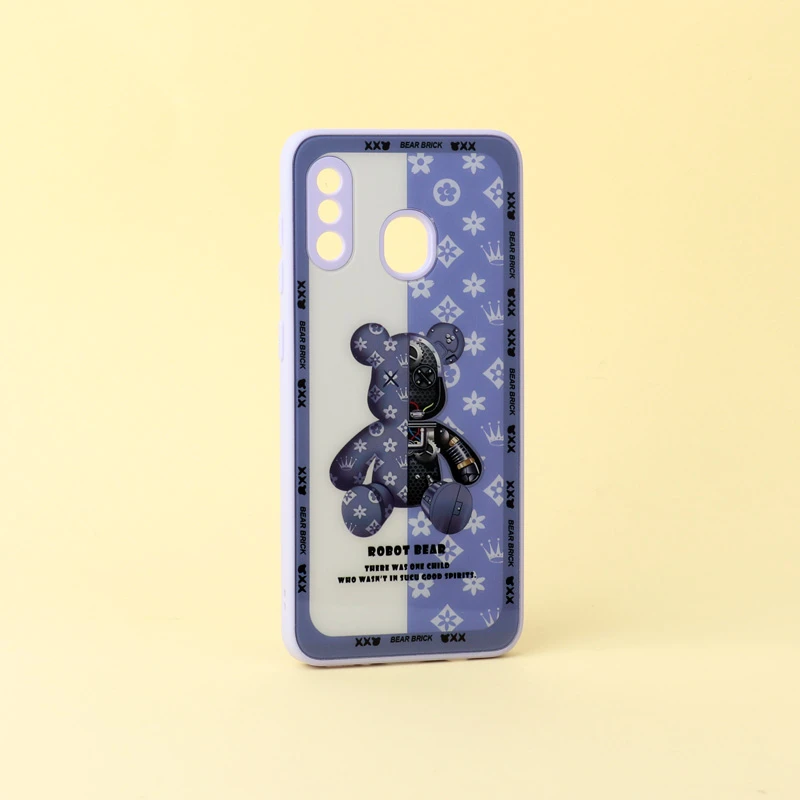 قاب پشت گلسی Robot Bear محافظ لنزدار Samsung Galaxy A20 / A30