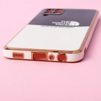 قاب دو رنگ سفید مشکی My Case محافظ لنزدار Samsung Galaxy A22 4G
