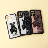 قاب پشت گلسی Robot Bear محافظ لنزدار Samsung Galaxy A22 4G