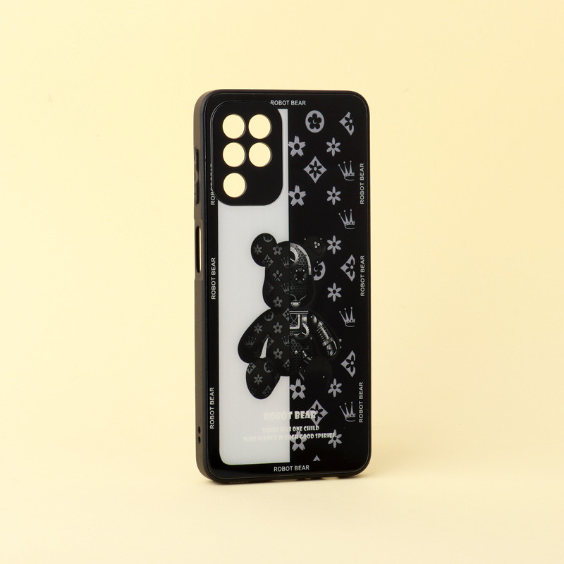 قاب پشت گلسی Robot Bear محافظ لنزدار Samsung Galaxy A22 4G