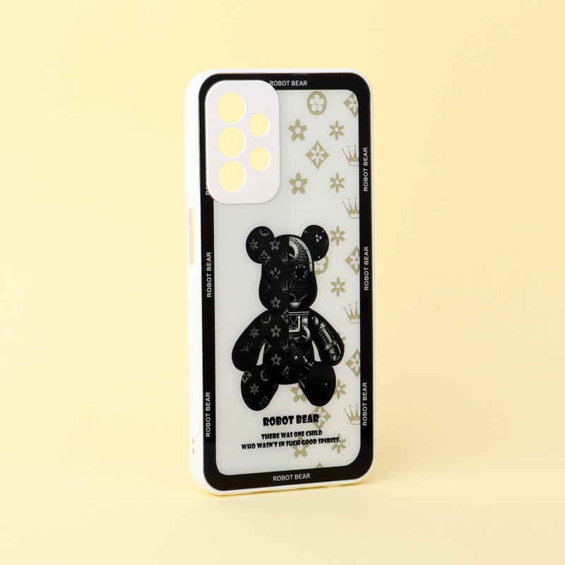 قاب پشت گلسی Robot Bear محافظ لنزدار Samsung Galaxy A23