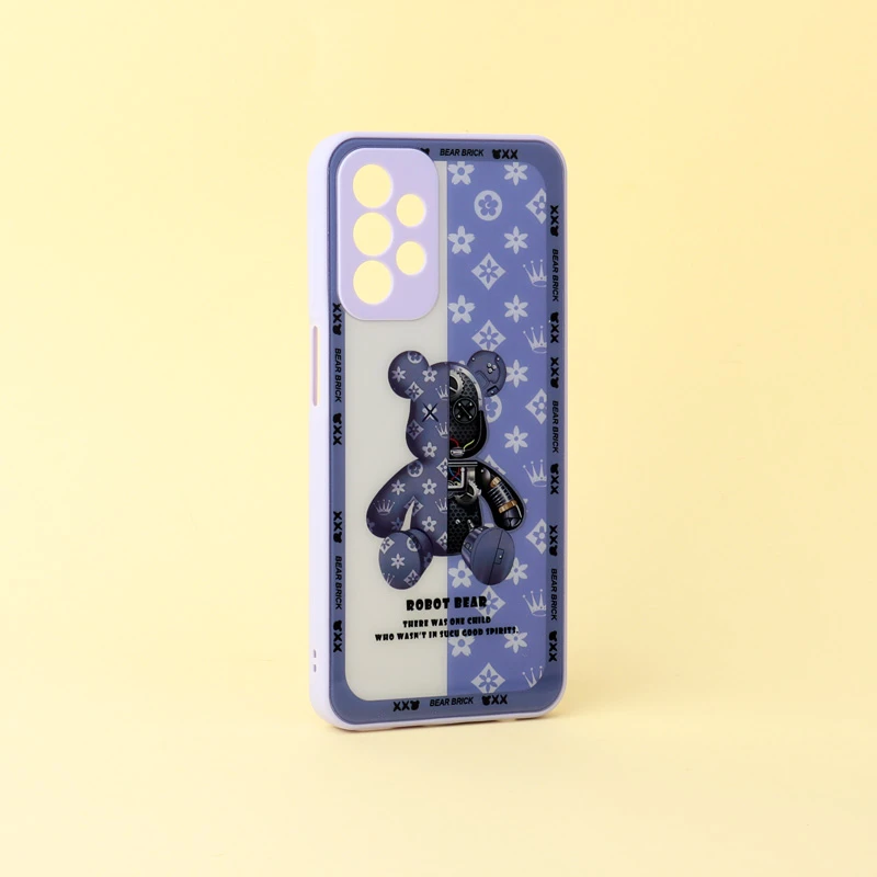 قاب پشت گلسی Robot Bear محافظ لنزدار Samsung Galaxy A23