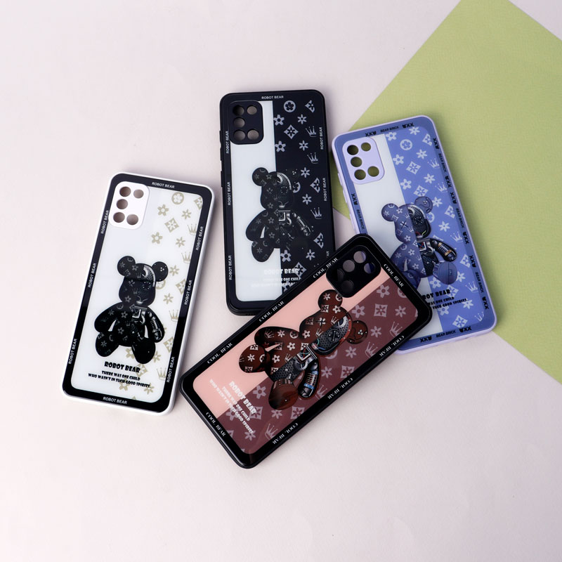 قاب پشت گلسی Robot Bear محافظ لنزدار Samsung Galaxy A31