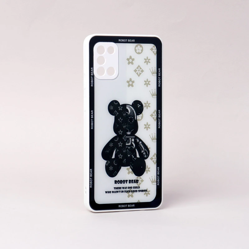 قاب پشت گلسی Robot Bear محافظ لنزدار Samsung Galaxy A31