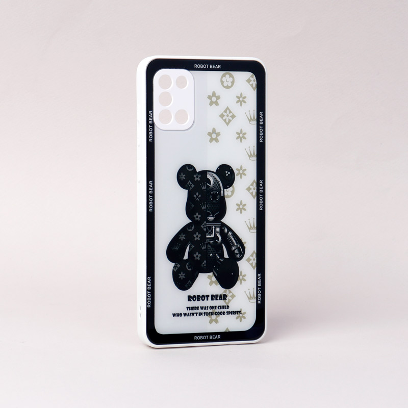 قاب پشت گلسی Robot Bear محافظ لنزدار Samsung Galaxy A31