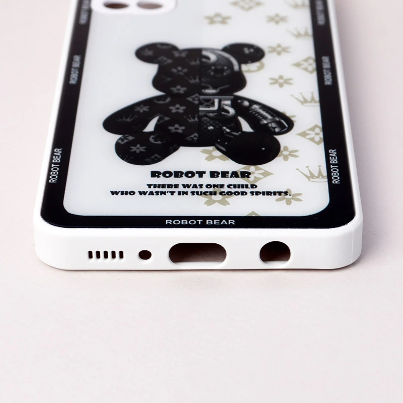قاب پشت گلسی Robot Bear محافظ لنزدار Samsung Galaxy A31