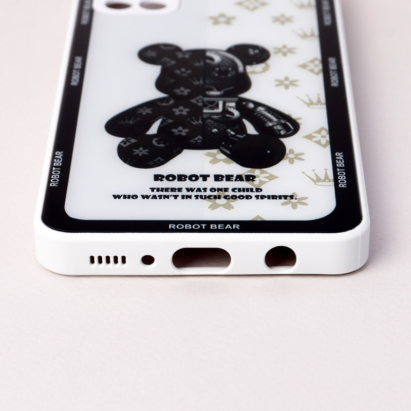 قاب پشت گلسی Robot Bear محافظ لنزدار Samsung Galaxy A31