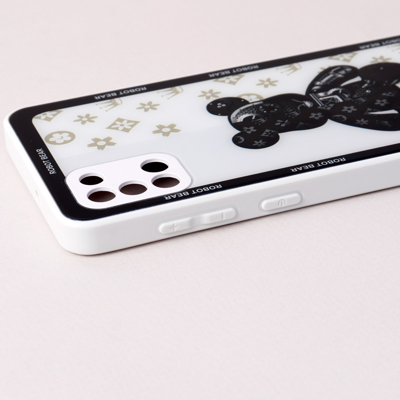 قاب پشت گلسی Robot Bear محافظ لنزدار Samsung Galaxy A31
