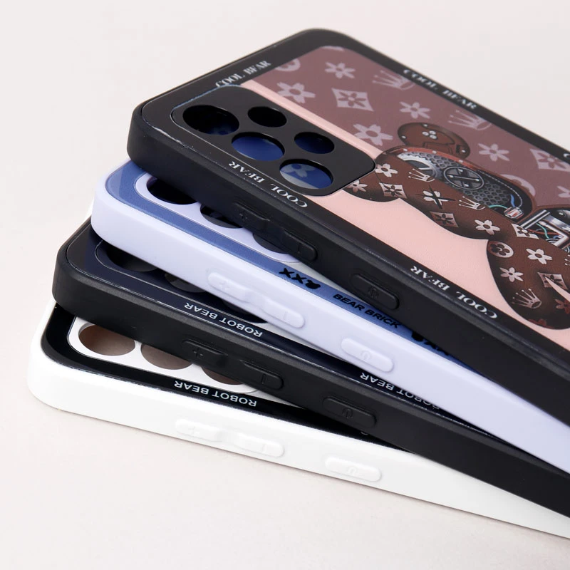 قاب پشت گلسی Robot Bear محافظ لنزدار Samsung Galaxy A32 4G