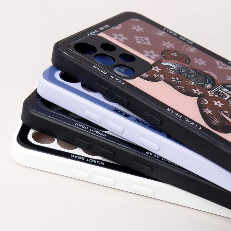 قاب پشت گلسی Robot Bear محافظ لنزدار Samsung Galaxy A32 4G