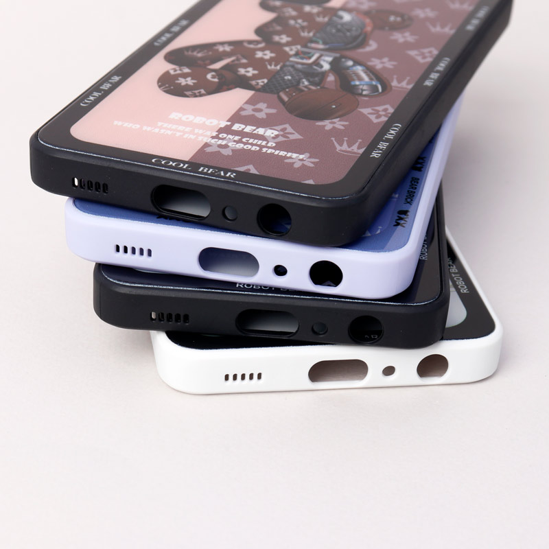 قاب پشت گلسی Robot Bear محافظ لنزدار Samsung Galaxy A32 4G