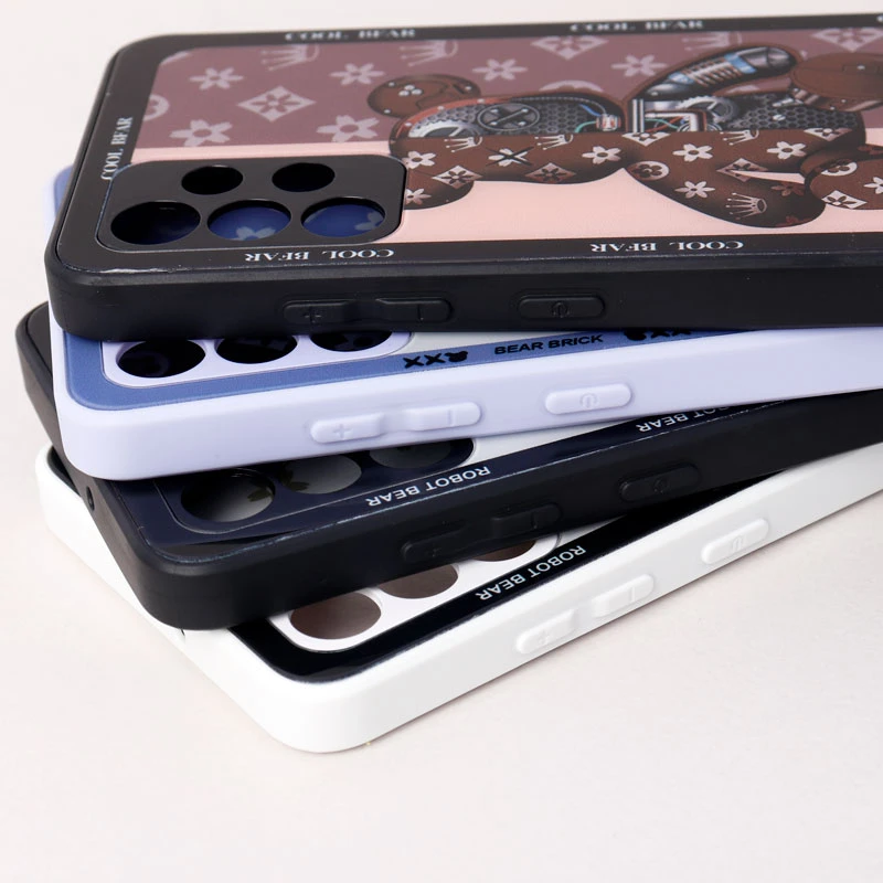 قاب پشت گلسی Robot Bear محافظ لنزدار Samsung Galaxy A32 4G