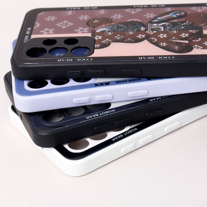 قاب پشت گلسی Robot Bear محافظ لنزدار Samsung Galaxy A32 4G