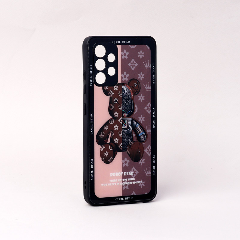 قاب پشت گلسی Robot Bear محافظ لنزدار Samsung Galaxy A32 4G