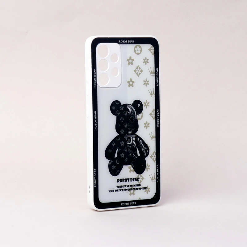 قاب پشت گلسی Robot Bear محافظ لنزدار Samsung Galaxy A32 4G