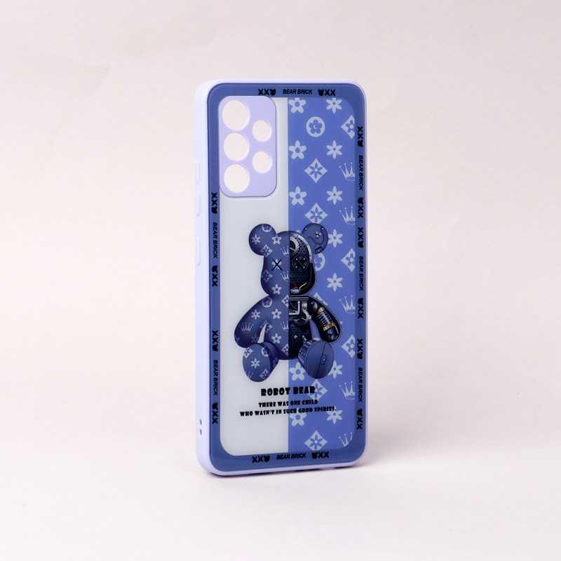 قاب پشت گلسی Robot Bear محافظ لنزدار Samsung Galaxy A32 4G
