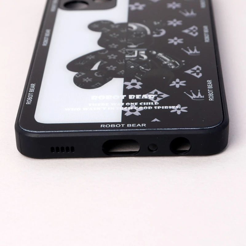 قاب پشت گلسی Robot Bear محافظ لنزدار Samsung Galaxy A32 4G
