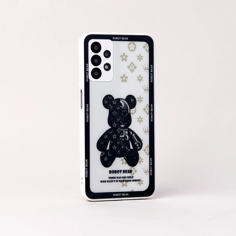قاب پشت گلسی Robot Bear محافظ لنزدار Samsung Galaxy A32 5G