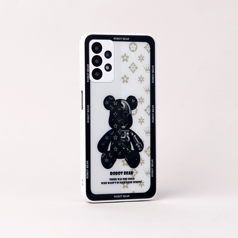 قاب پشت گلسی Robot Bear محافظ لنزدار Samsung Galaxy A32 5G