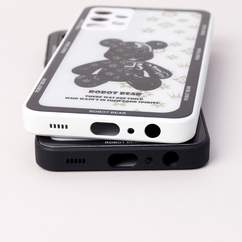 قاب پشت گلسی Robot Bear محافظ لنزدار Samsung Galaxy A32 5G