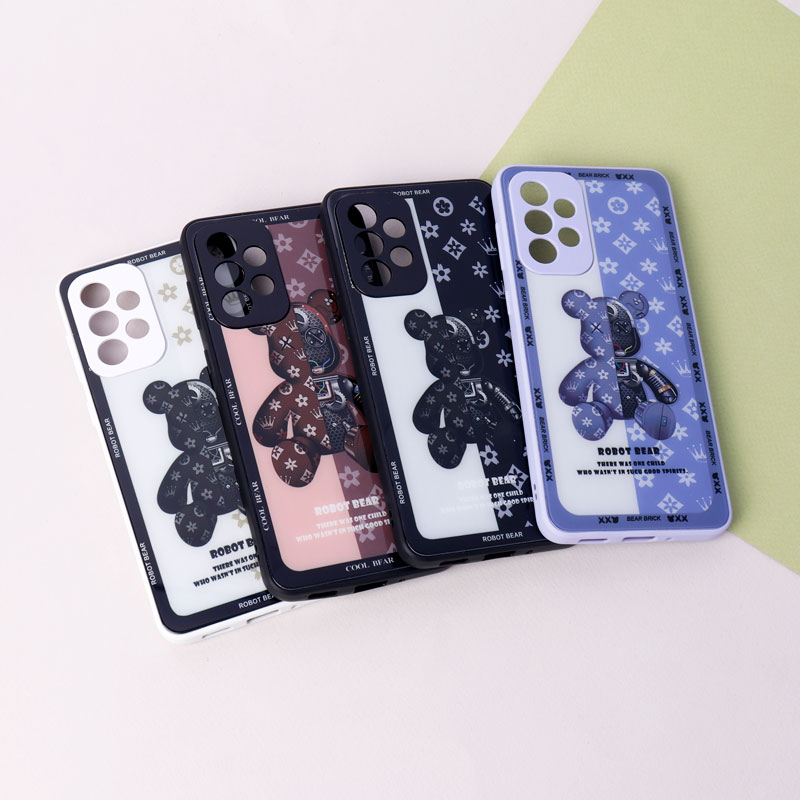 قاب پشت گلسی Robot Bear محافظ لنزدار Samsung Galaxy A33 5G
