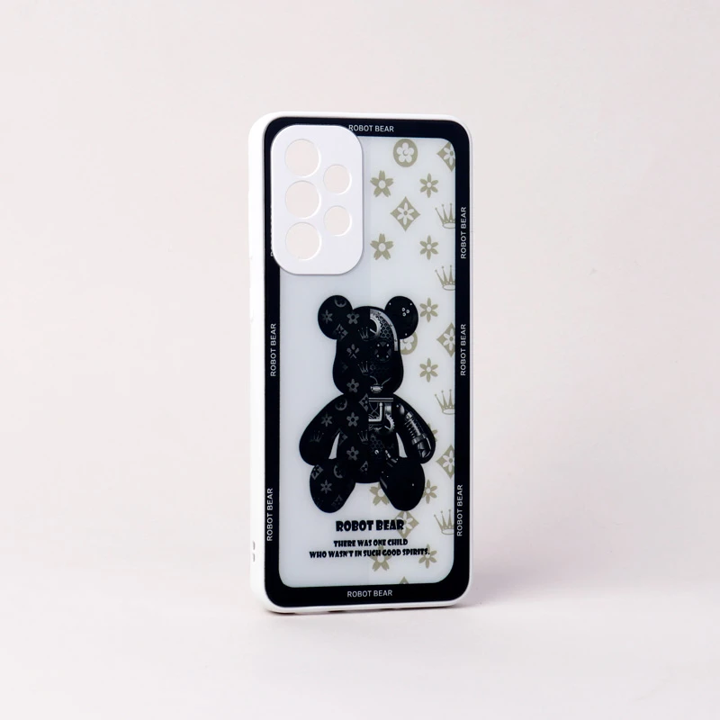 قاب پشت گلسی Robot Bear محافظ لنزدار Samsung Galaxy A33 5G