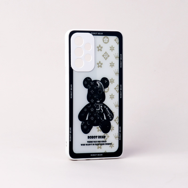 قاب پشت گلسی Robot Bear محافظ لنزدار Samsung Galaxy A33 5G
