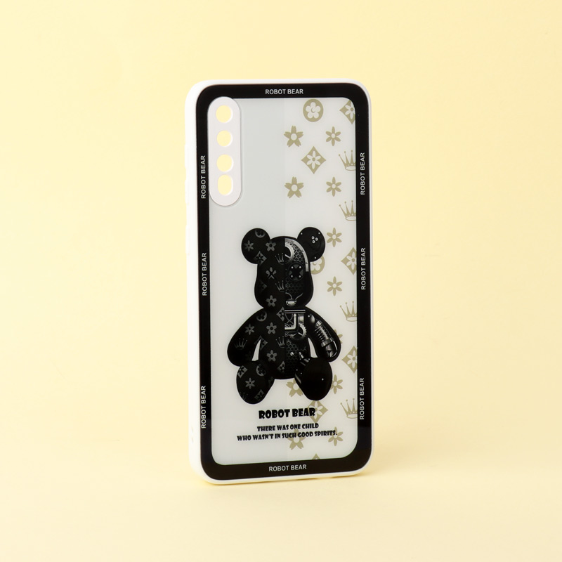 قاب پشت گلسی Robot Bear محافظ لنزدار Samsung Galaxy A50