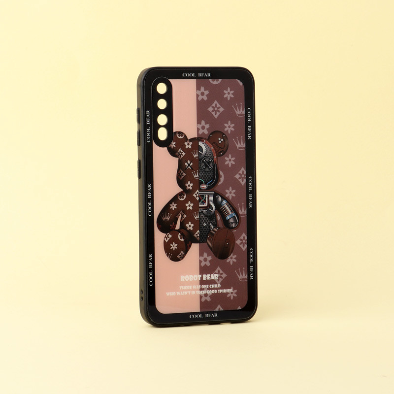 قاب پشت گلسی Robot Bear محافظ لنزدار Samsung Galaxy A50