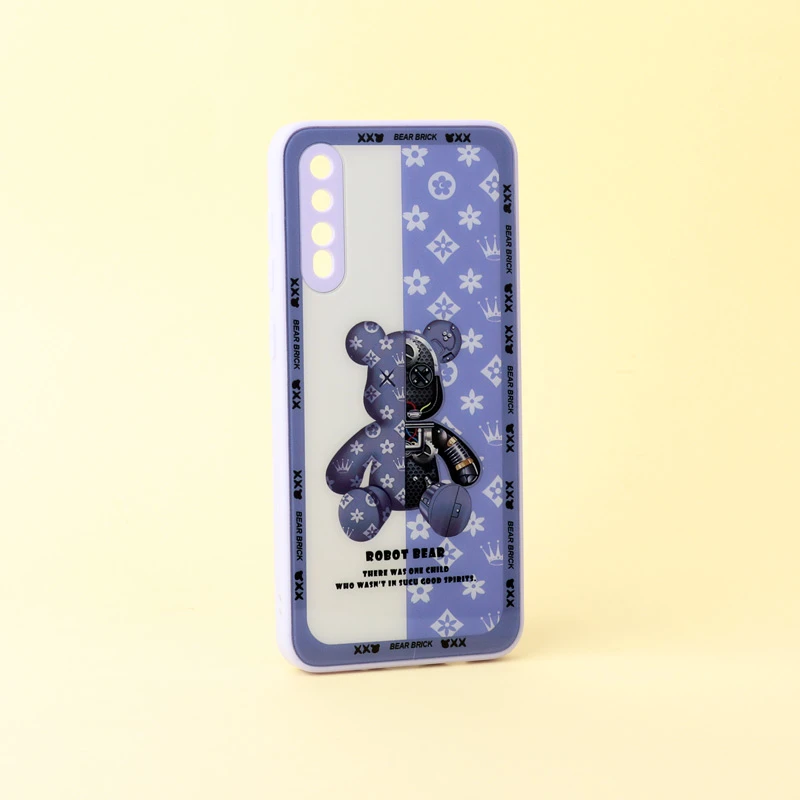 قاب پشت گلسی Robot Bear محافظ لنزدار Samsung Galaxy A50