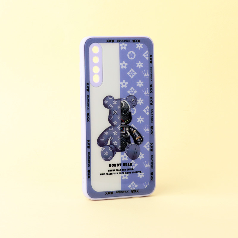 قاب پشت گلسی Robot Bear محافظ لنزدار Samsung Galaxy A50