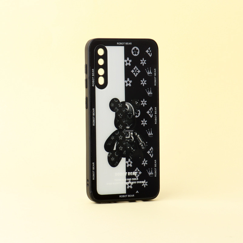 قاب پشت گلسی Robot Bear محافظ لنزدار Samsung Galaxy A50
