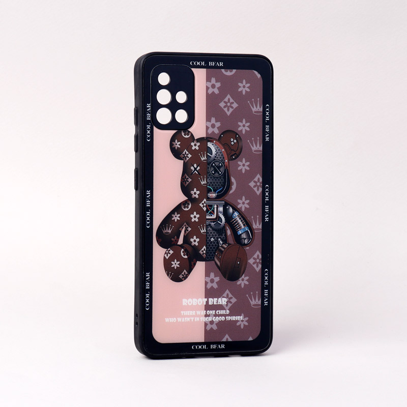 قاب پشت گلسی Robot Bear محافظ لنزدار Samsung Galaxy A51