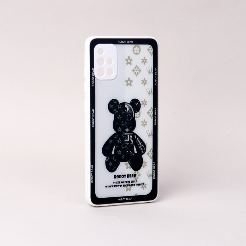 قاب پشت گلسی Robot Bear محافظ لنزدار Samsung Galaxy A51