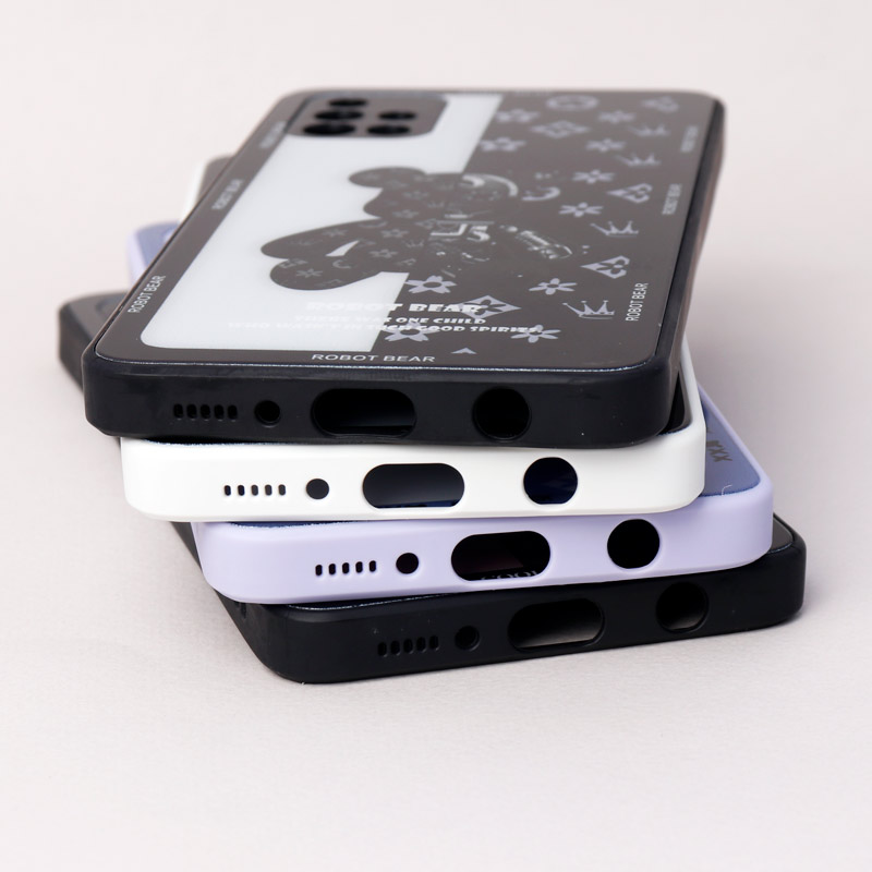 قاب پشت گلسی Robot Bear محافظ لنزدار Samsung Galaxy A51