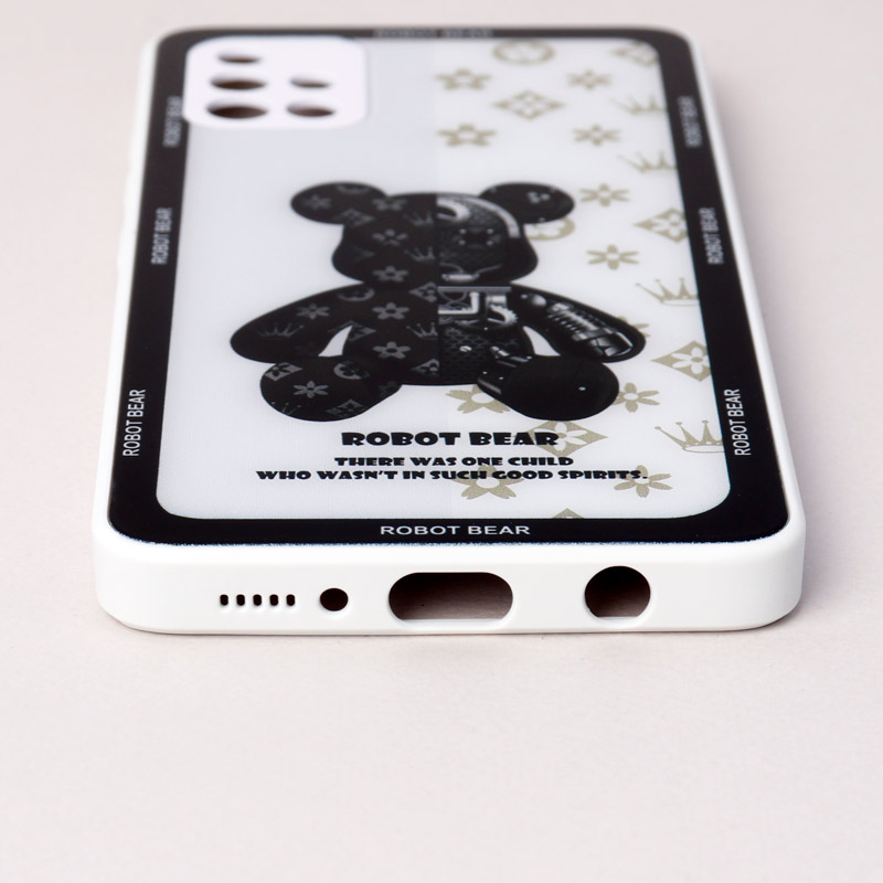 قاب پشت گلسی Robot Bear محافظ لنزدار Samsung Galaxy A51