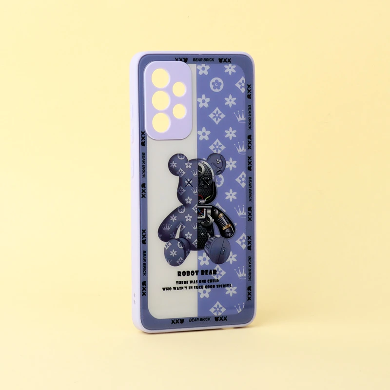 قاب پشت گلسی Robot Bear محافظ لنزدار Samsung Galaxy A52 / A52s