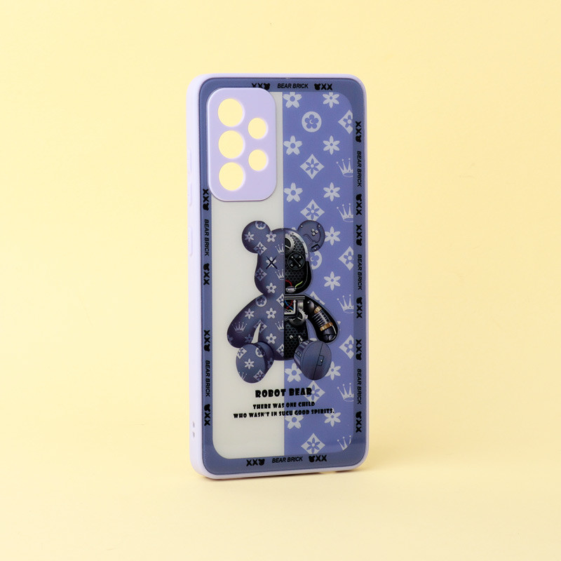 قاب پشت گلسی Robot Bear محافظ لنزدار Samsung Galaxy A52 / A52s
