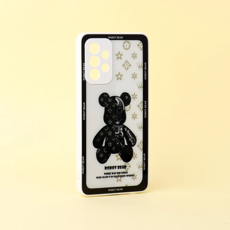 قاب پشت گلسی Robot Bear محافظ لنزدار Samsung Galaxy A52 / A52s
