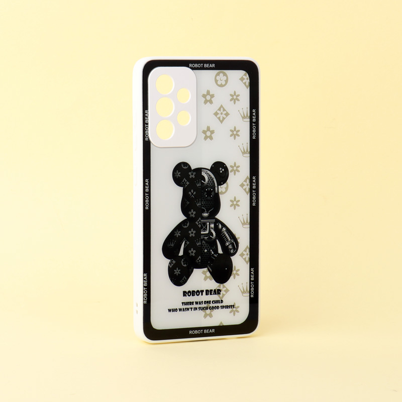 قاب پشت گلسی Robot Bear محافظ لنزدار Samsung Galaxy A52 / A52s