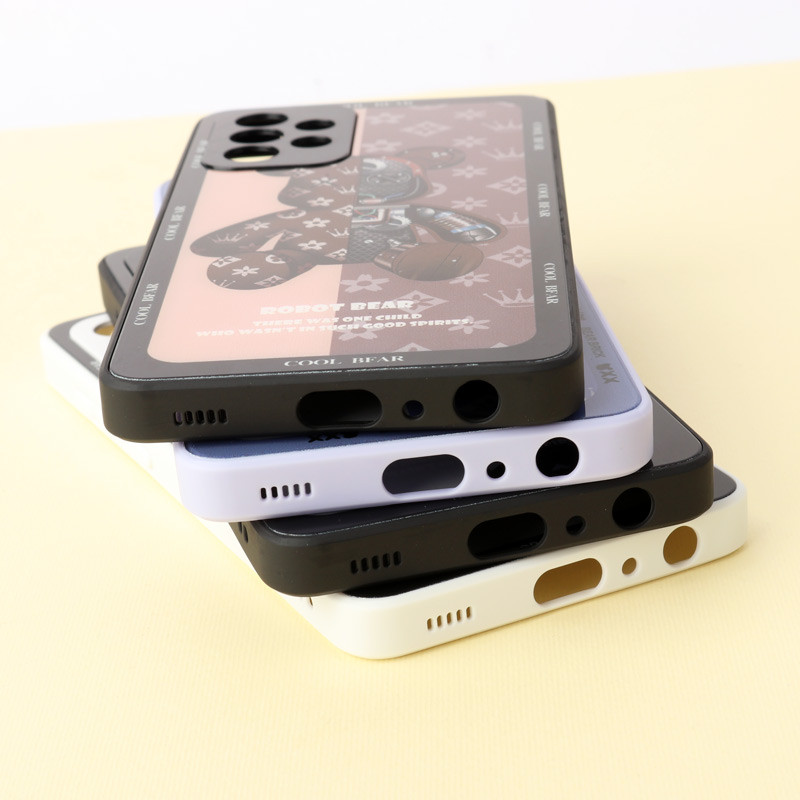 قاب پشت گلسی Robot Bear محافظ لنزدار Samsung Galaxy A52 / A52s